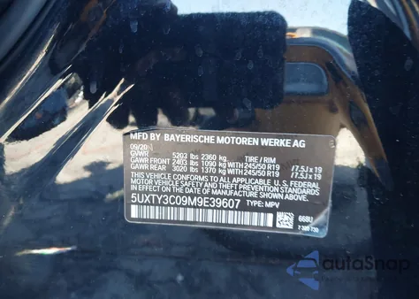 2021 BMW X3 Sdrive30I from USA, damaged, VIN 5UXTY3C09M9E39607